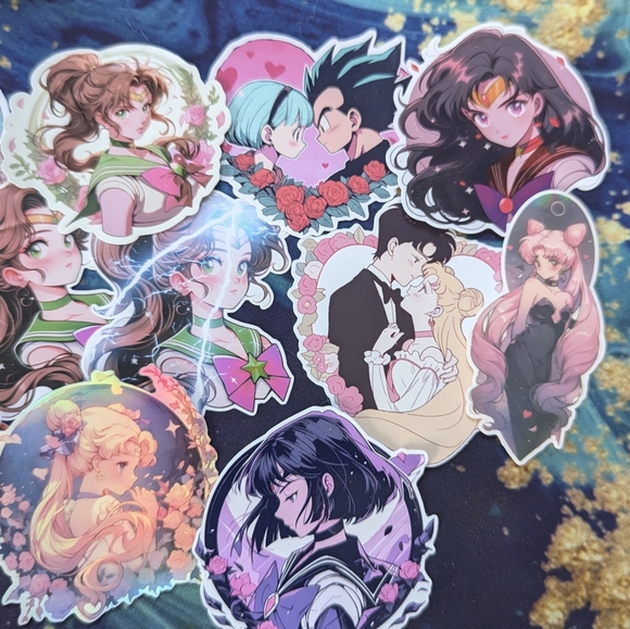 Mixed lot, sailor moon and dragon ball z stickers 11 stickers - Picture 6 of 6